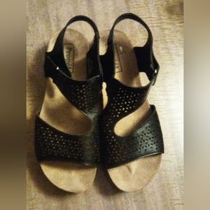 Black platform Propet sandals, size 9 XX